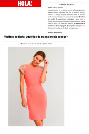 vestido briza corto coral con manga lentejuelas revista holacom apparentia