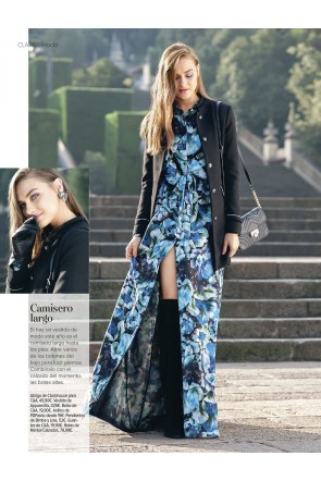 prensa-moda-revista-clara-vestido-flores-estampado-largo-camisero-scarlett-apparentia-collection