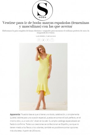 revista smoda reportaje vestidos de invitadas de boda firma apparentia