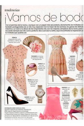 tocado abanico de apparentia en la revista hola looks para invitadas de boda