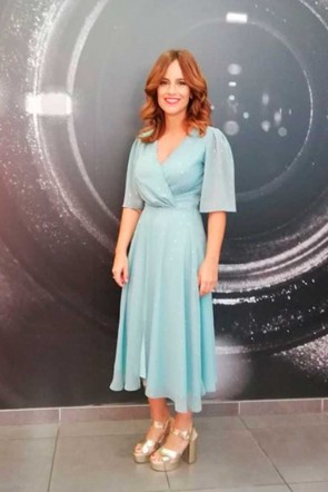 maria ruisanchez siempre al día tpa con vestido gasa antonella