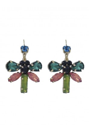 pendientes piedras colores forma mariposa rosa verde azul negro para invitadas bodas bautizo comunion coctel shoponline apparentia